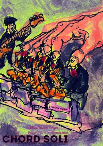 CHORD SOLI (Chordal Soloing Phrases Over a I VI7 ii V7 Progression) + backing tracks — book cover